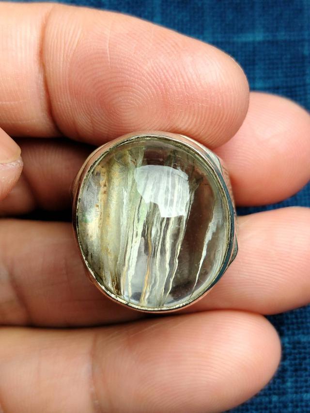แหวนเงินหัวแก้วพิรุณฝนแสนห่า ตัวเรือนเงินแท้ 
หัวแหวนเป็นแก้วพิรุณแท้ จากบ่อแก้วเมืองเถิน 3
