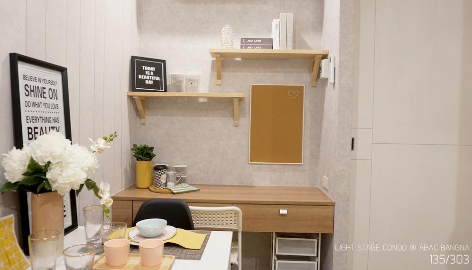 ให้เช่า หรือ ขาย Light Stage Condo ใกล้มหาวิทยาลัย ABAC BANGNA 30 ตารางเมตร 1 ห้องนอน ชั้น3 วิวสวย ทิศตะวันออก ตกแต่งครบ 5