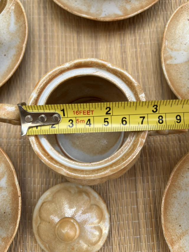 ชุดถ้วยชากาแฟเซรามิก +จานรอง10 ใบ พร้อมโถใส่น้ําตาล 1 ใบ งานญี่ปุ่น รูปที่ 10