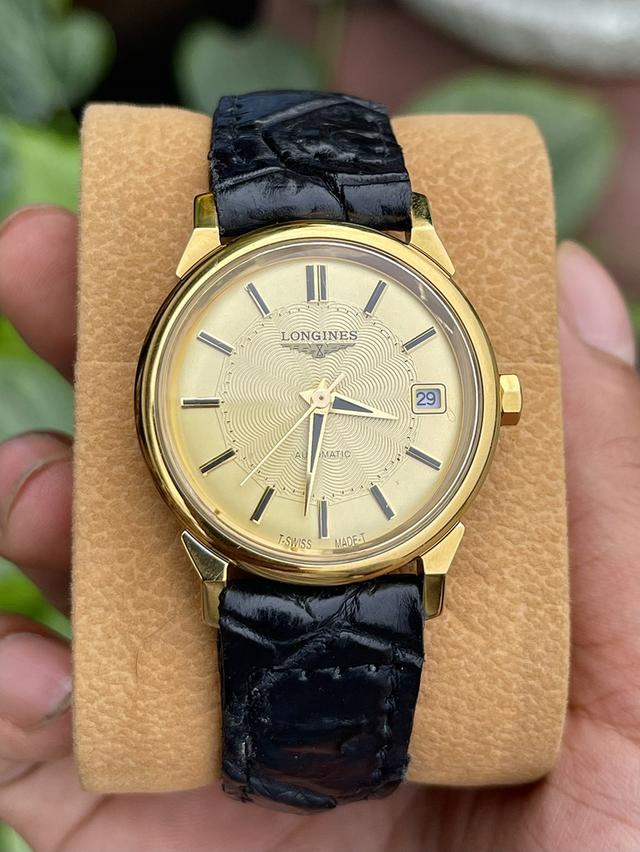 นาฬิกาLongines Automatic ขานก สีทอง หน้าปัดลายใยแมงมุม