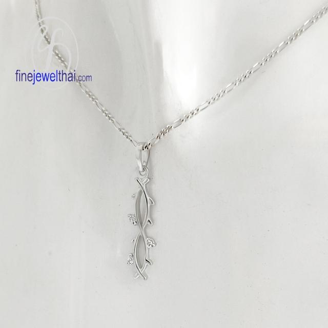 Finejewelthai จี้มินิมอล เงินแท้925 เพชรสังเคราะห์ - P1160cz00 รูปที่ 3