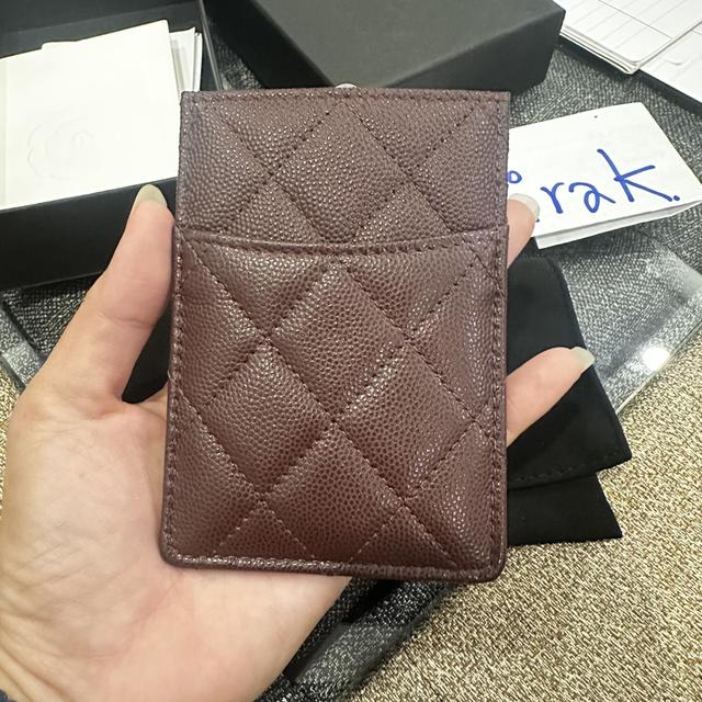 chanel card holder สีแดงเบอร์กันดี รูปย่อยที่ 3