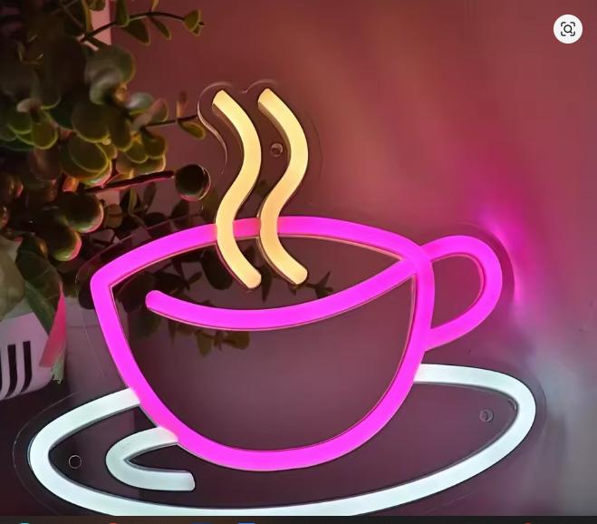 ไฟรูปถ้วยกาแฟ โอโต้ กลางคืนติด กลางวันดับ