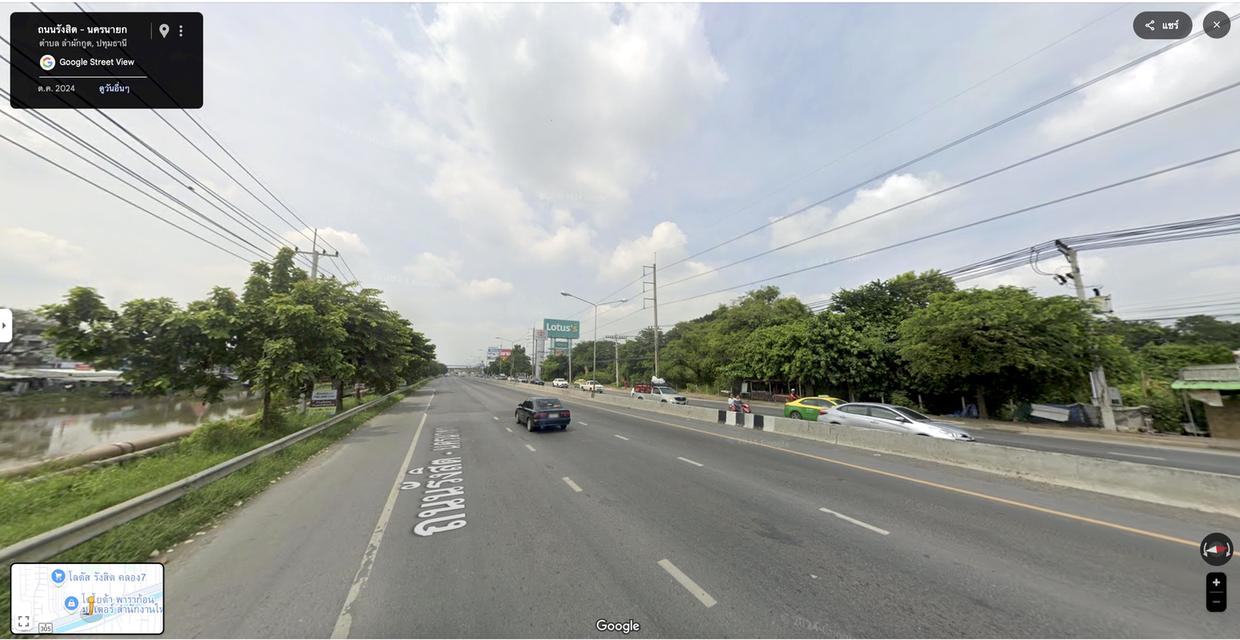 ขายที่ดิน 50 ไร่ ติดถนนรังสิต นครนายก ใกล้โลตัสคลอง 7 ธัญบุรี 098 7755 808