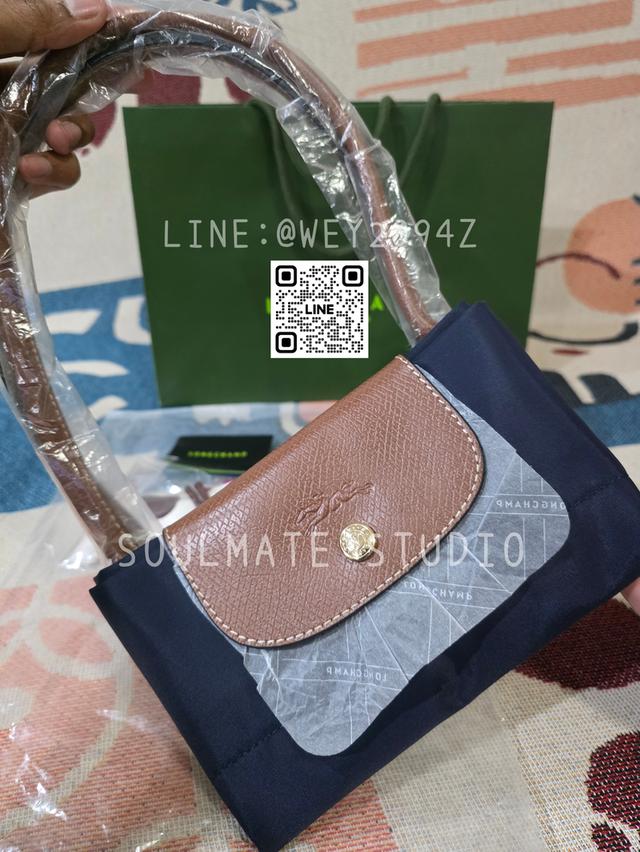 กระเป๋า เลอปิยาจ Le Pliage Original M Tote Bag Navy สีน้ำเงิน หูยาว ไซส์เอ็ม  7