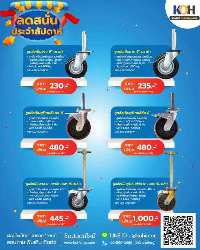 ลูกล้อนั่งร้าน ✨ มีผลเทสการรับน้ำหนัก ✅