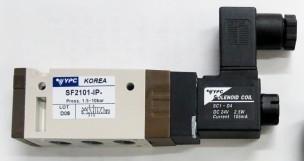 SF2101-IP-SC1-CN1-D4 YPC Solenoid valve โซลินอล์ยวาล์ว  5/2 size 1/8" ไฟ 24DC Pressure 0.1-10bar(kg/cm2) 150psi ใช้ควบคุมลม ส่งฟรี 1