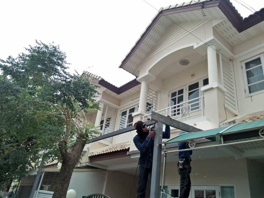 รับเหมา ต่อเติม โครงหลังคากันสาดห้องครัวเทพื้นปูกระเบื้อง Line dddesign23 รูปที่ 9