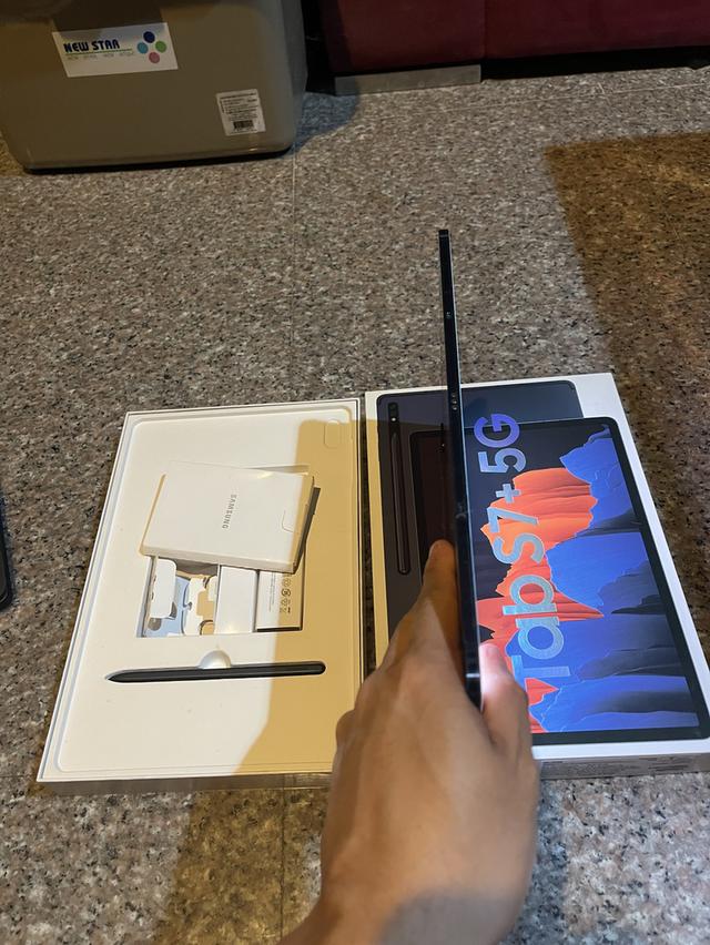 ขายSamsungTabS7Plus5GสีMystic Navy256กิ๊กLTEใส่ซิมได้ยกกล่องไร้รอยติดฟิมไว้ทั้งเครื่องใช้งานดีถูกๆ
