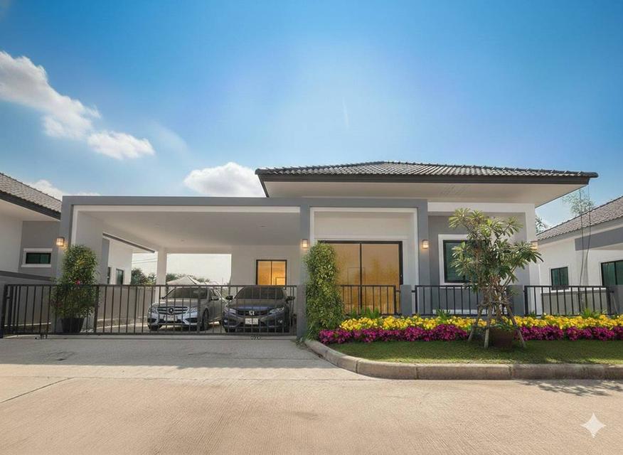 บ้านเดี่ยวชั้นเดียวเขาหินซ้อนวิลล่า 3 ห้องนอน 2 ห้องน้ำสามารถจอดรถได้ถึง 2 คันฟรีทุกค่าใช้จ่ายวันโอนกรรมสิทธิ์ 1