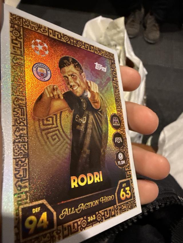 Rodri football card promotion 2