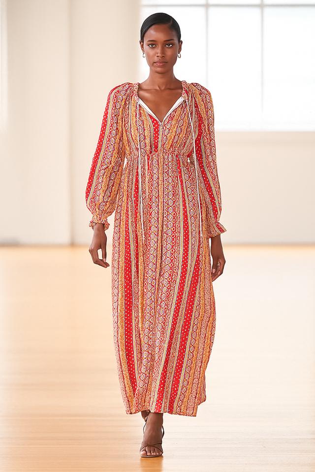 เดรสแม็กซี่ลายทางโบฮีเมียน เดรส Maxi Bohemian Stripe @SP041 2