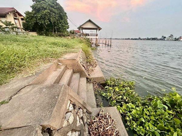 L895 ขายที่ดินริมน้ำเจ้าพระยา สามโคก ปทุมธานี 582 ตร.ว สร้างเขื่อนแล้ว ถมแล้ว ติดถนน ใกล้รถไฟฟ้า ราคาพิเศษ 26,890,000 บาท 1