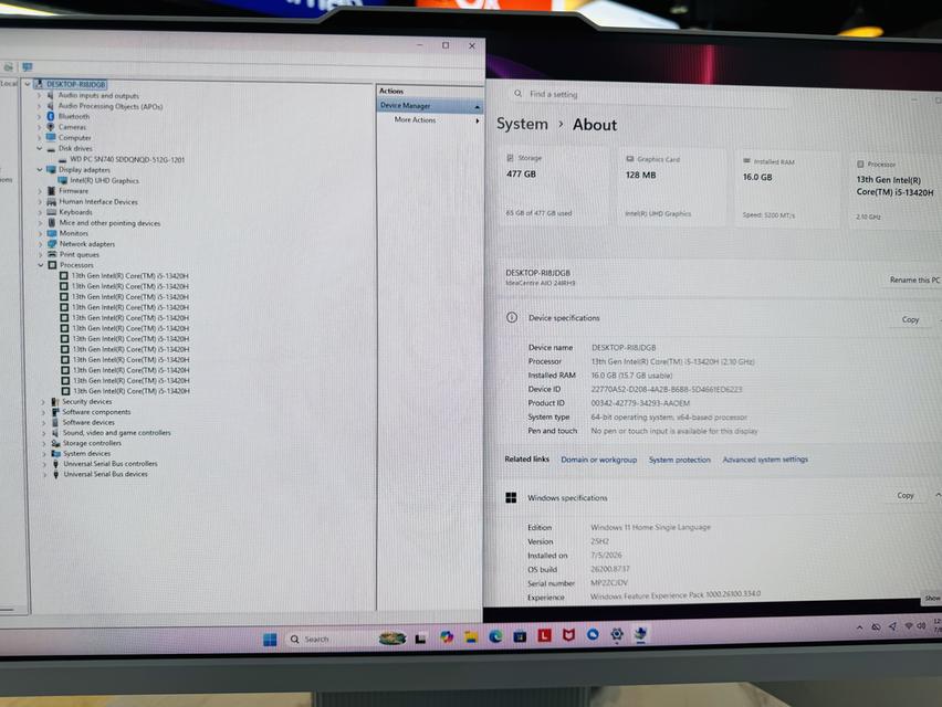 Vาย LENOVO IDEACENTRE AIO-24IRH9 รูปที่ 8