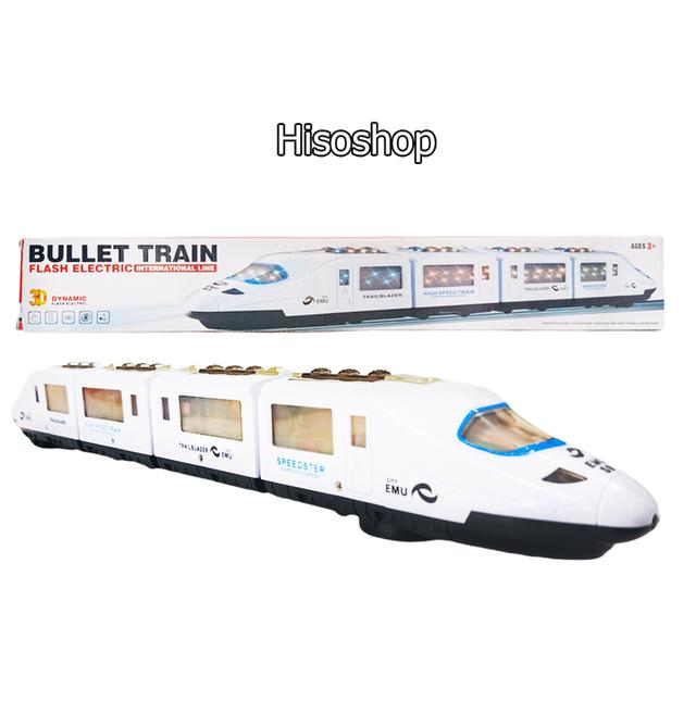 Bullet train รถไฟหัวจรวด รถไฟความเร็วสูง ใส่ถ่าน มีเสียงดนตรี มีไฟ วิ่งชนถอย