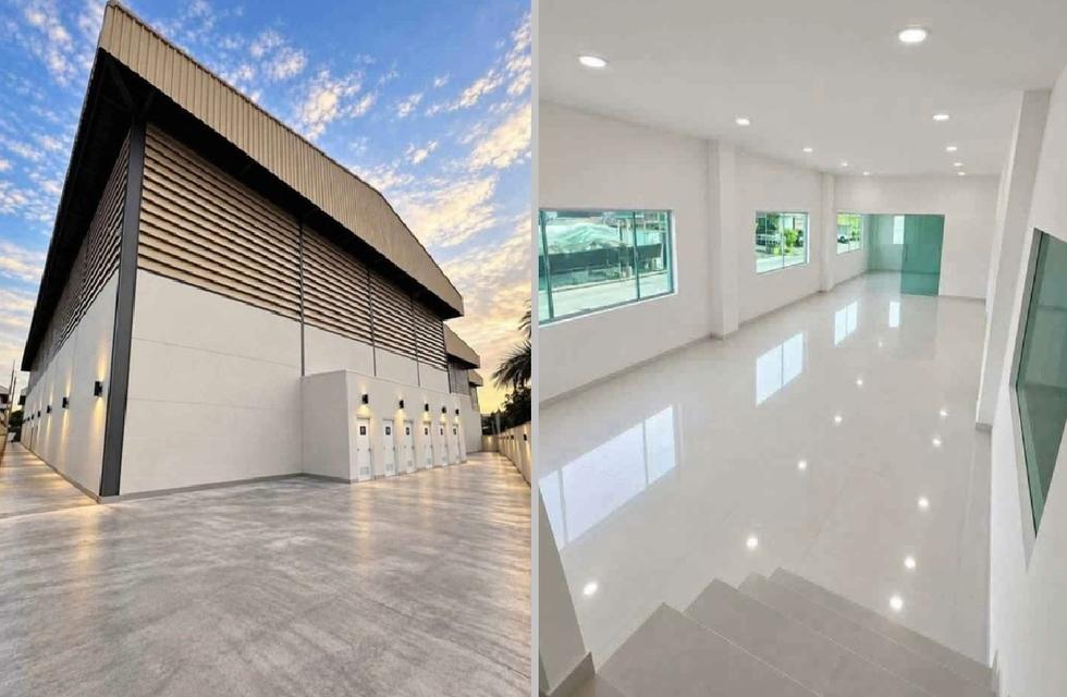 ให้เช่าโกดัง , โรงงาน พร้อมสำนักงาน 2 ชั้น /  สร้างใหม่ / สร้างใหม่ โกดัง 3 หลัง / ทำเล ถนนพระราม 2 ฝั่งสมุทรสาคร / หลัง central มหาชัย 8