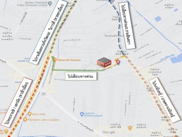 ให้เช่าโกดัง ซอยนวลจันทร์ 21 ห้องน้ำในตัว รถเทรลเลอร์เข้าออกได้ ใกล้เลียบด่วน ใกล้ BTS รามอินทรา ก.ม.6 3