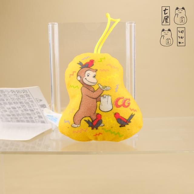 พวงกุญแจ ตุ๊กตา ลิง คิวเรียส จอร์จ 🍌 Curious George Mini Plush・SEGA・Flat Shape・Charm・Monkey ~ Petit Keychain・7 cm 🙉 รูปที่ 3