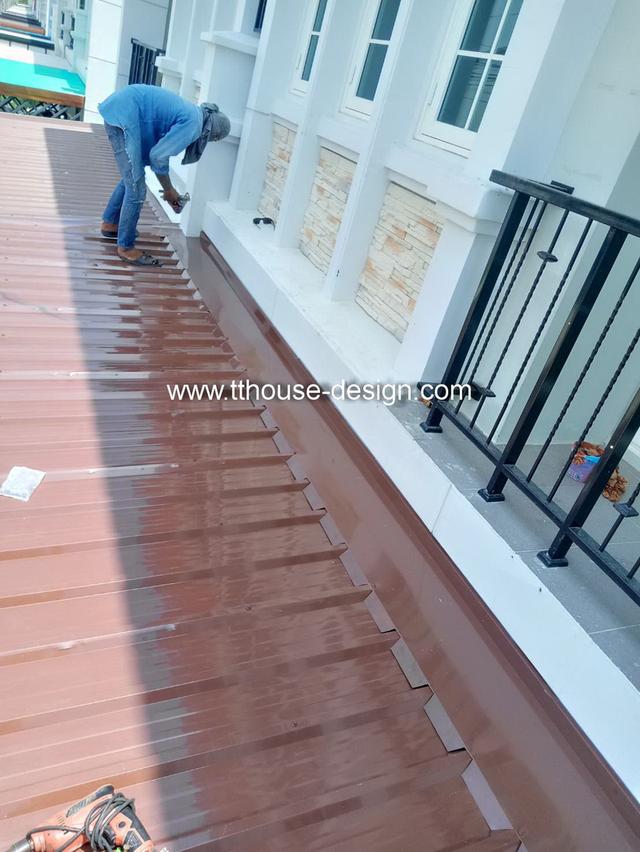 ต่อเติมบ้านแบบครบวงจร หลังคา กันสาด ปูเบื้อง พื้น ผนัง Line : tthouse23 6