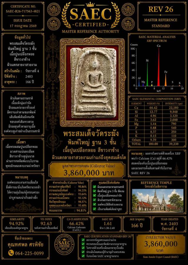 พระสมเด็จวัดระฆัง พิมพ์ใหญ่