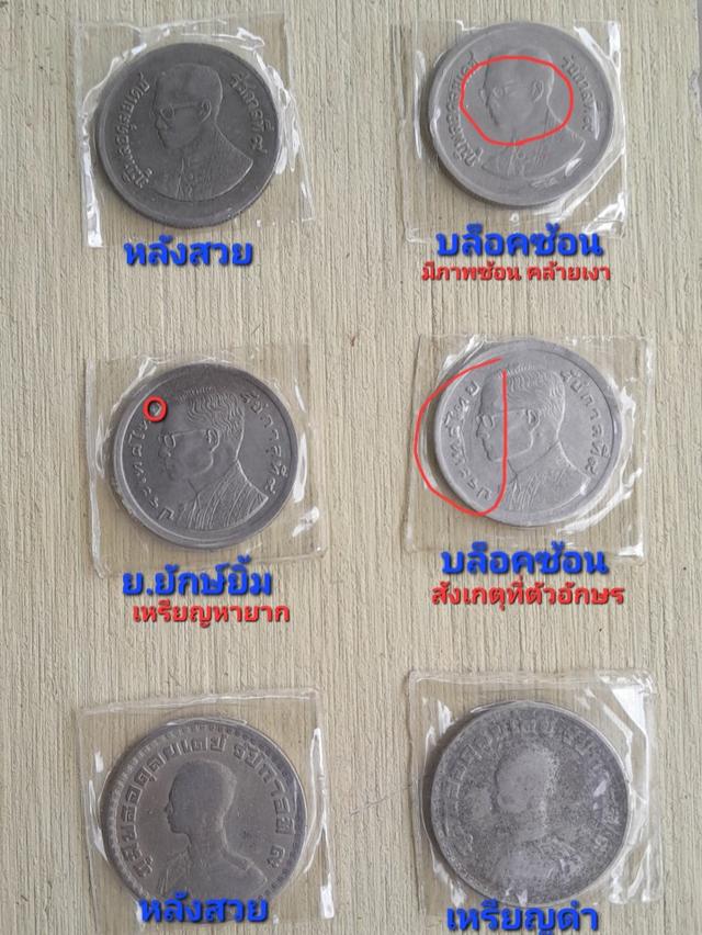 ชุดเหรียญ1บาท เหรียญแปลก,ปั้มซ้ำ,เหรียญหายาก