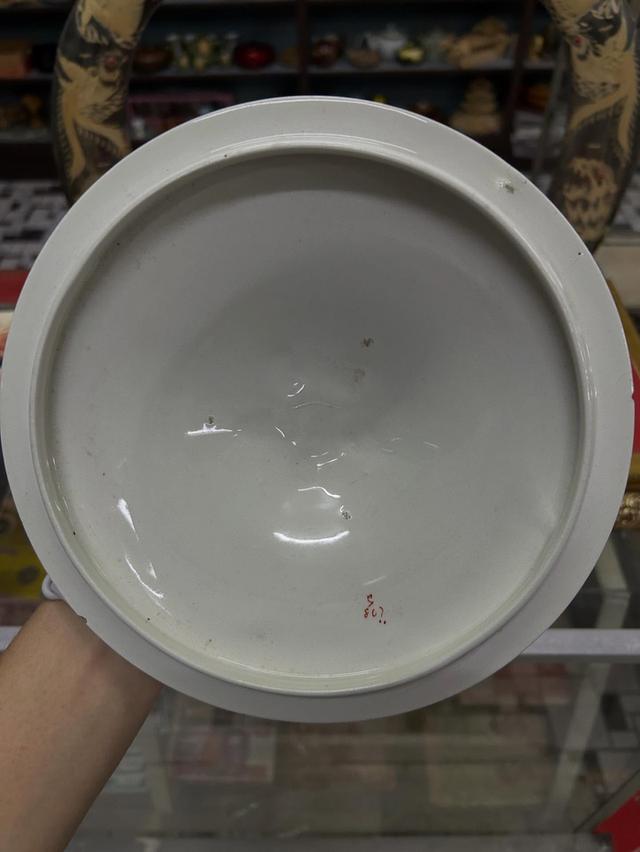 โถกระเบื้องเก่า งาน made in England งานเก่า ( ตำหนิตามภาพ) 8