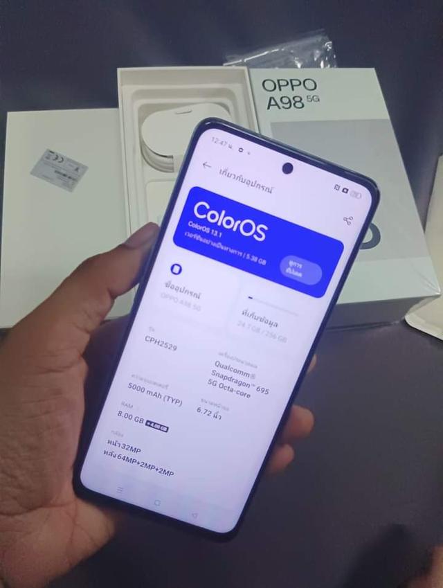 OPPO a98 สีเขียว 2