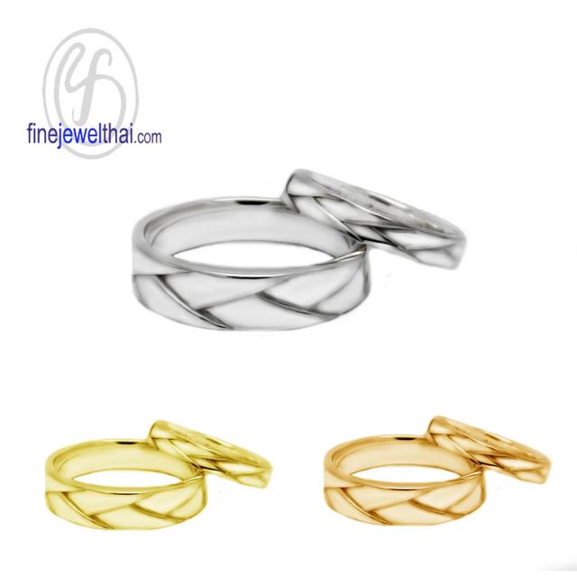 Finejewelthai แหวนคู่สำหรับคนรุ่นใหม่ ดีไซน์เรียบหรู มีเอกลักษณ์ ลดพิเศษ R1277_7800