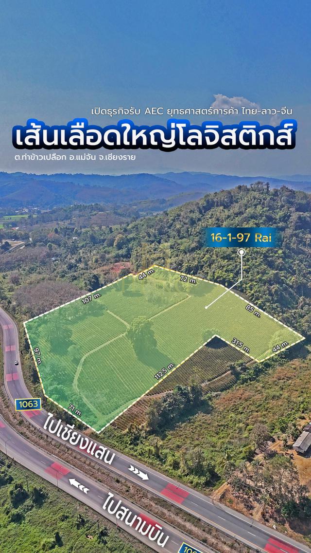 ขายที่ดินเปล่า วิวภูเขา ติดถนนสาย ชร.1063 (แม่จัน-เชียงแสน) 1