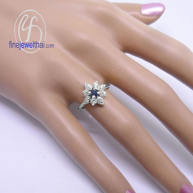 Finejewelthai แหวนไพลิน พลอยแท้ พร้อมใบรับรอง R1293bl 4