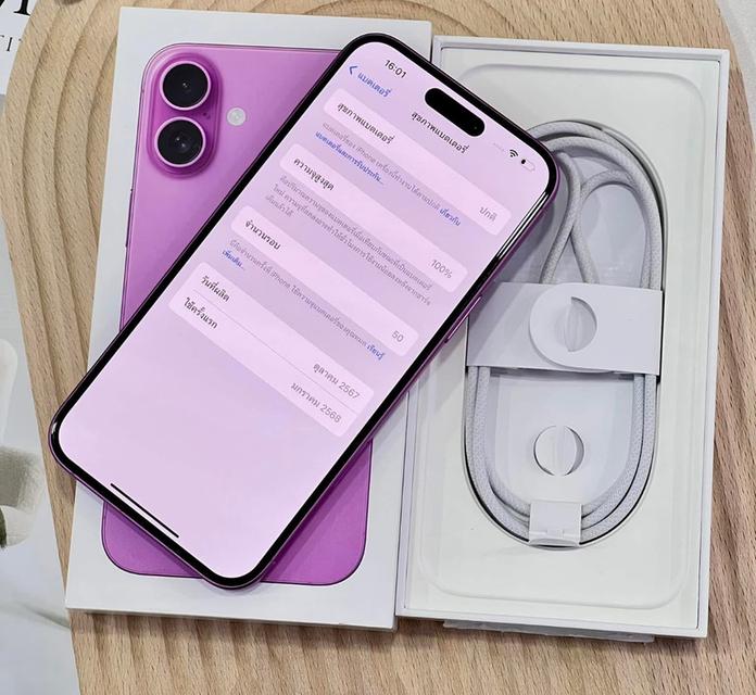 iPhone 16 plus สีชมพู 5