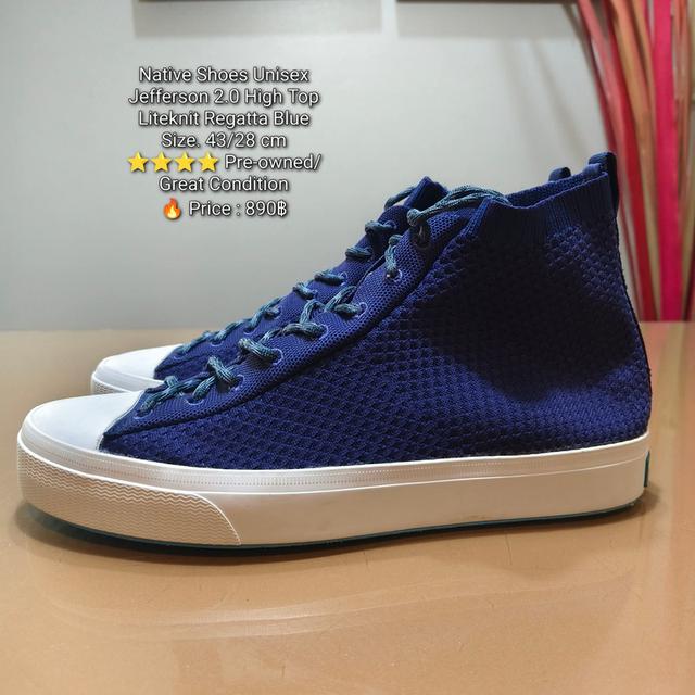 Native Shoes Unisex Jefferson 2.0 High Top Liteknit Regatta BlueSize. 43/28 cm