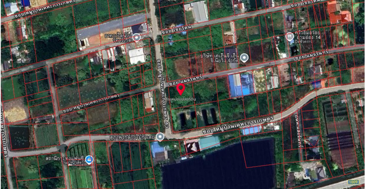 ที่ดินเปล่า หมู่บ้านเคหะการเกษตร ซอยแม่จรินทร์ ต.บ้านใหม่ บางใหญ่ นนทบุรี