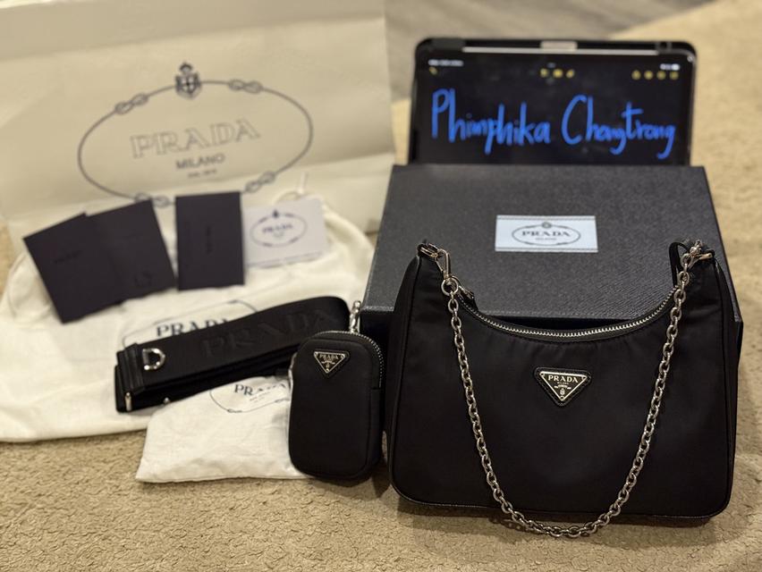 Prada re-edition 2005 Y21 Black สายโซ่