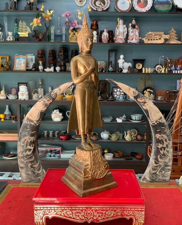 พระพุทธรูปเก่า เนื้อทองเหลือง 7