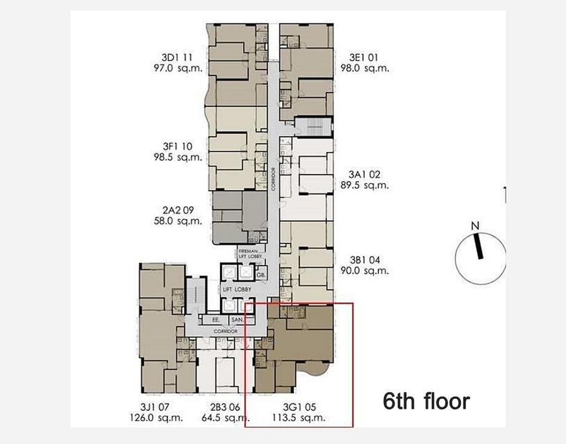 Condo Supalai Elite Sukhumvit 39 ห้อง 3G1 ชั้น6 ห้องมุม 113.5 ตร.ม 3 นอน 3 น้ำ ​Rare Item Room 2