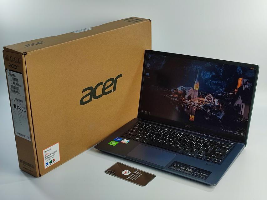 รูป ขาย/แลก Acer Swift 3X 14นิ้ว สีSteam Blue /Ram8GB /SSD512/ Core i5-1135G7 2.40GHz ศูนย์ไทย ครบกล่อง เพียง 14,900 บาท  1