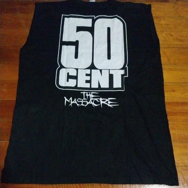 เสื้อยืดแขนกุด แนวแร๊ปเปอร์ชาวอเมริกัน 50 Cent แท้ มือสอง สภาพดี ของพร้อมส่งครับ รูปย่อยที่ 4