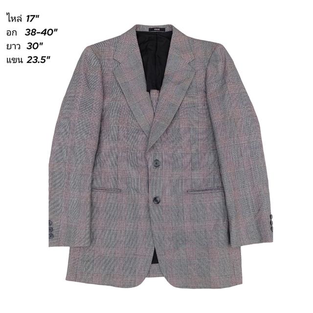 🌟​เสื้อสูท เบลเซอร์​ Vintage Blazer ลายตารางสุดคลาสสิก อก 38-40