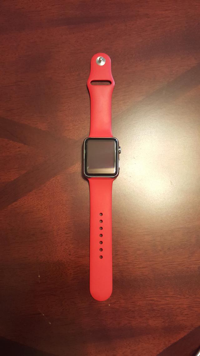 ขาย Apple Watch   42 mm SS Red Sport  พร้อมสาย Model  A1554 4