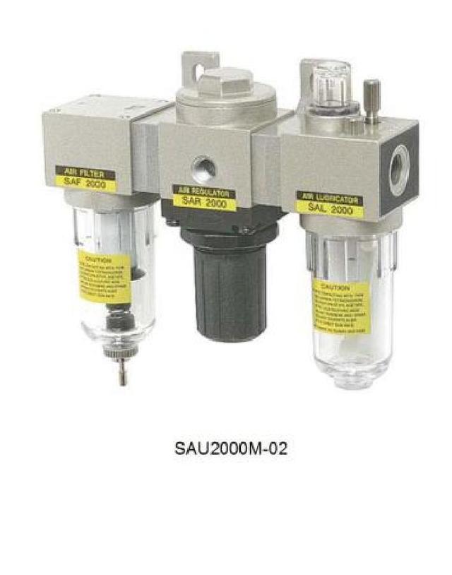 SAU200-02BG SKP Filter regulator 3 unit size 1/4" Manaul ปรับมือ pressure 0-10bar(kg/cm2) korea