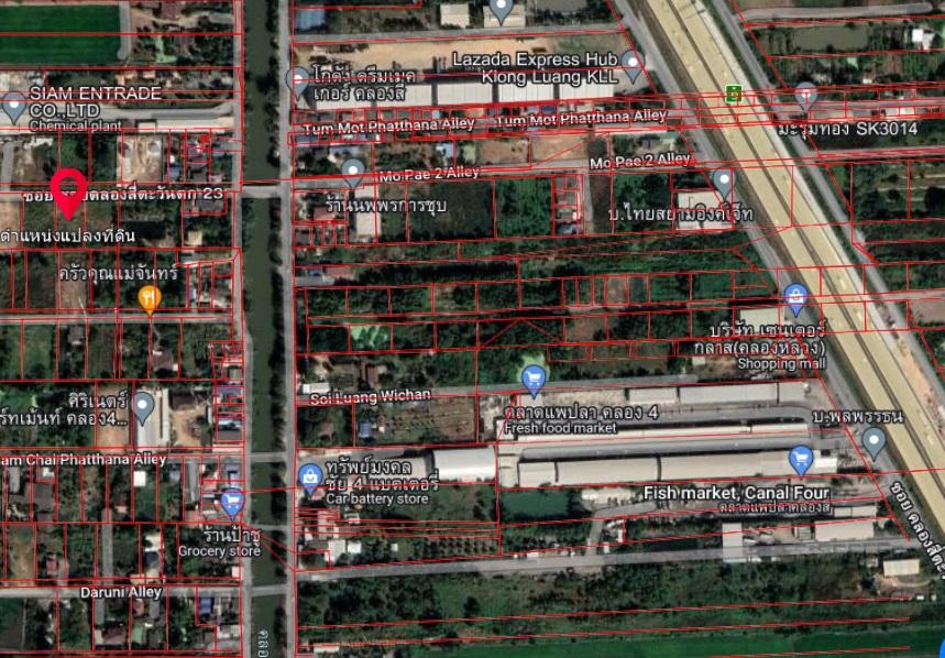 ขายที่ดิน ห่างคลองสี่80ม. ทางเข้าถนนคอนกรีต  ใก้ลทางด่วน motor way , ใก้ลสำนักงานขนส่งปทุม  ซอยคลองสี่ตะวันตก 23 ตำบลคลองสี่ อำเภอ คลองหลวง ปทุมธานี 1