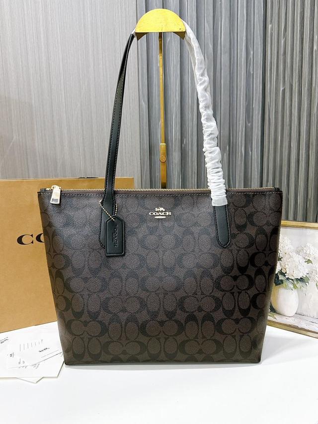 พร้อมส่ง! COACH ZIP TOP TOTE 4455 อุปกรณ์ครบเซ็ต