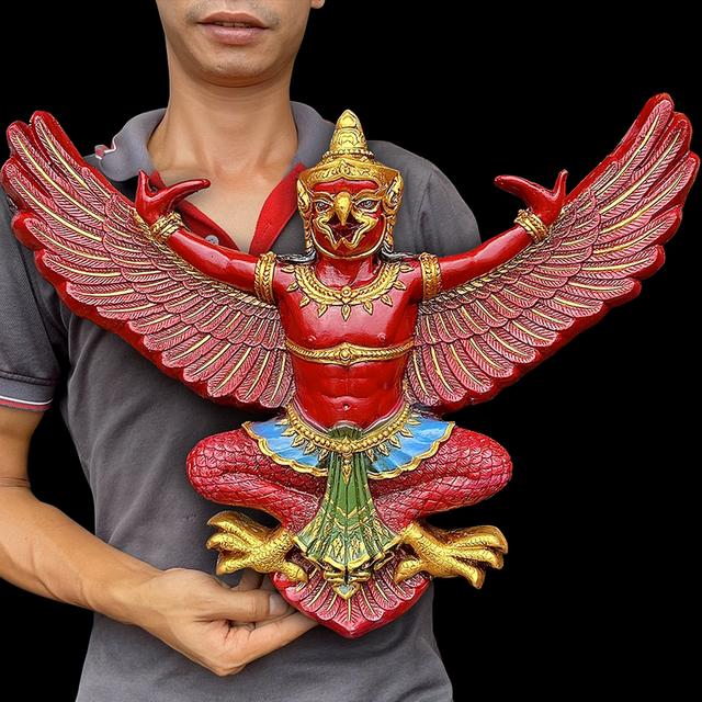 พญาครุฑ ขนาด50x50cm รูปหล่อพญาครุฑ ครุฑติดผนัง