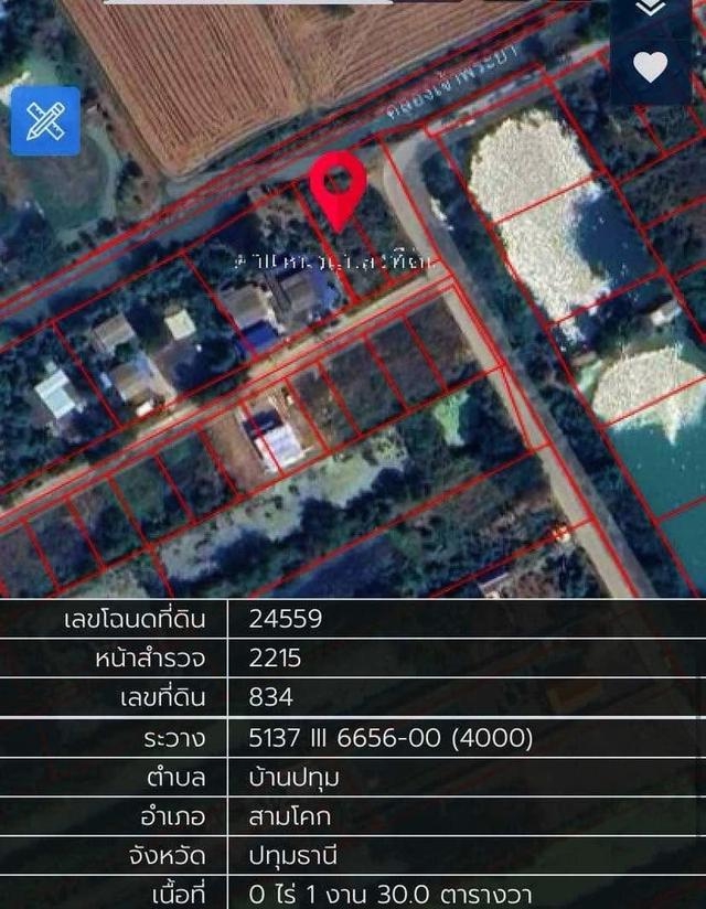 ขายที่ดิน130ตรว.ที่สวยติด2ถนนด้านหลังติดคลองเจ้าพระยา 9