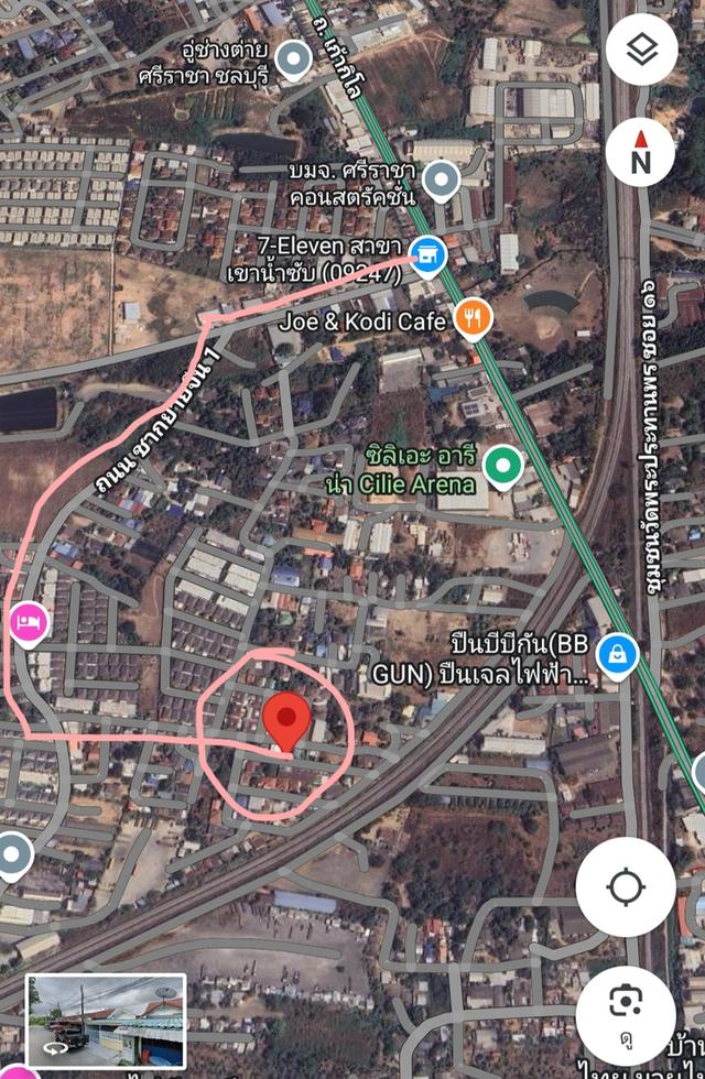 ขายที่ดินศรีราชา 50 ตรว. ซอยเก้ากิโล ย่านชุมชน 3