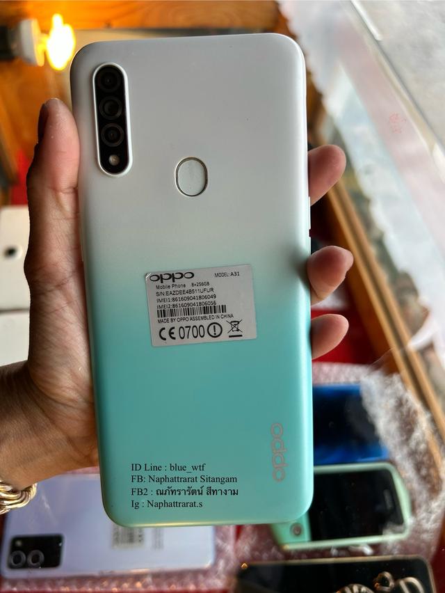 OPPO A31 2020 สีGreen Rom128Ram4 กล้องTriple สภาพสวย ใช้งานปกติ