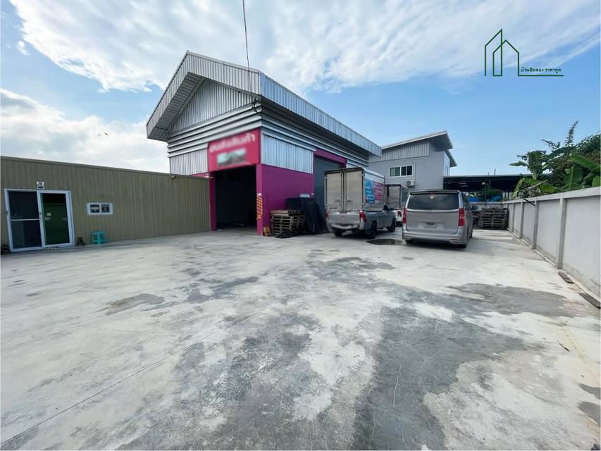 ขายโกดัง พร้อมออฟฟิศ และที่ดินถมแล้ว ขนาดที่ดินทั้ง 2 แปลงรวม 251 ตรว. คลองขวาง นนทบุรี 2