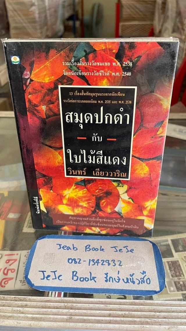 หนังสือวรรณกรรม สมุดปกดำ กับ ใบไม้สีแดง