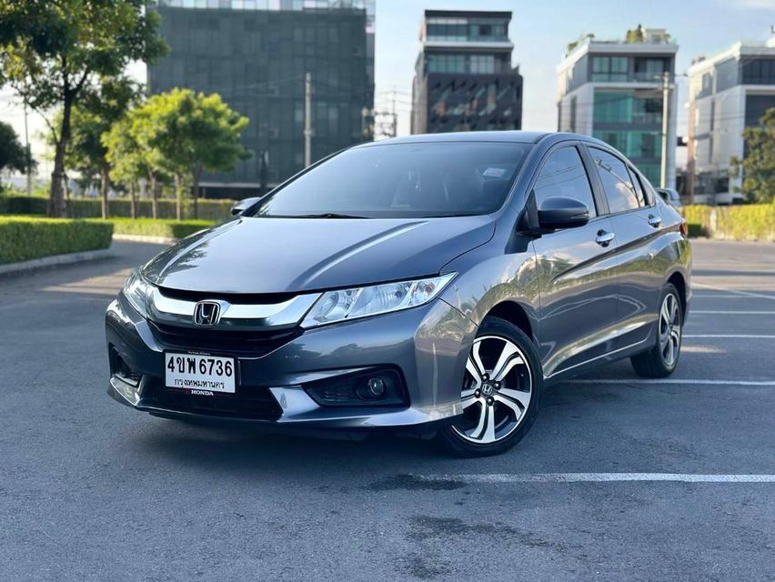 Honda City 1.5 SV เกียร์ Auto สีเทา-ดำ ปี2014 (Top) รหัส QT3736